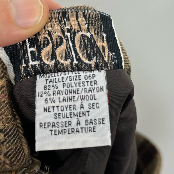 Vintage Jessica Plaid A Line Fringe Skirt Sz 29 - Picture 9 of 10